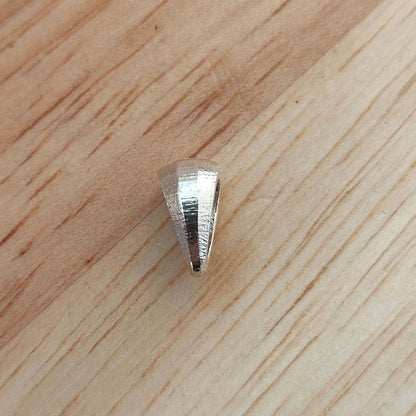 Chamfer Style Sterling Silver Pendant Bail Finding for Necklace and Jewelry Making
