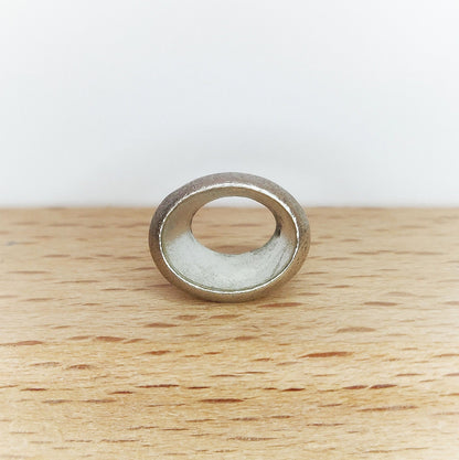 9x7mm Silver Oval Cut Gemstone Rubover Setting. Cast Recycled Silver Oval Bezel. Jewelry Making Supplies. Make Your Own Jewelry.