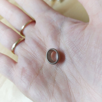 Recycled Silver 11x9mm Oval Gemstone Bezel Setting, DIY Jewelry Supplies