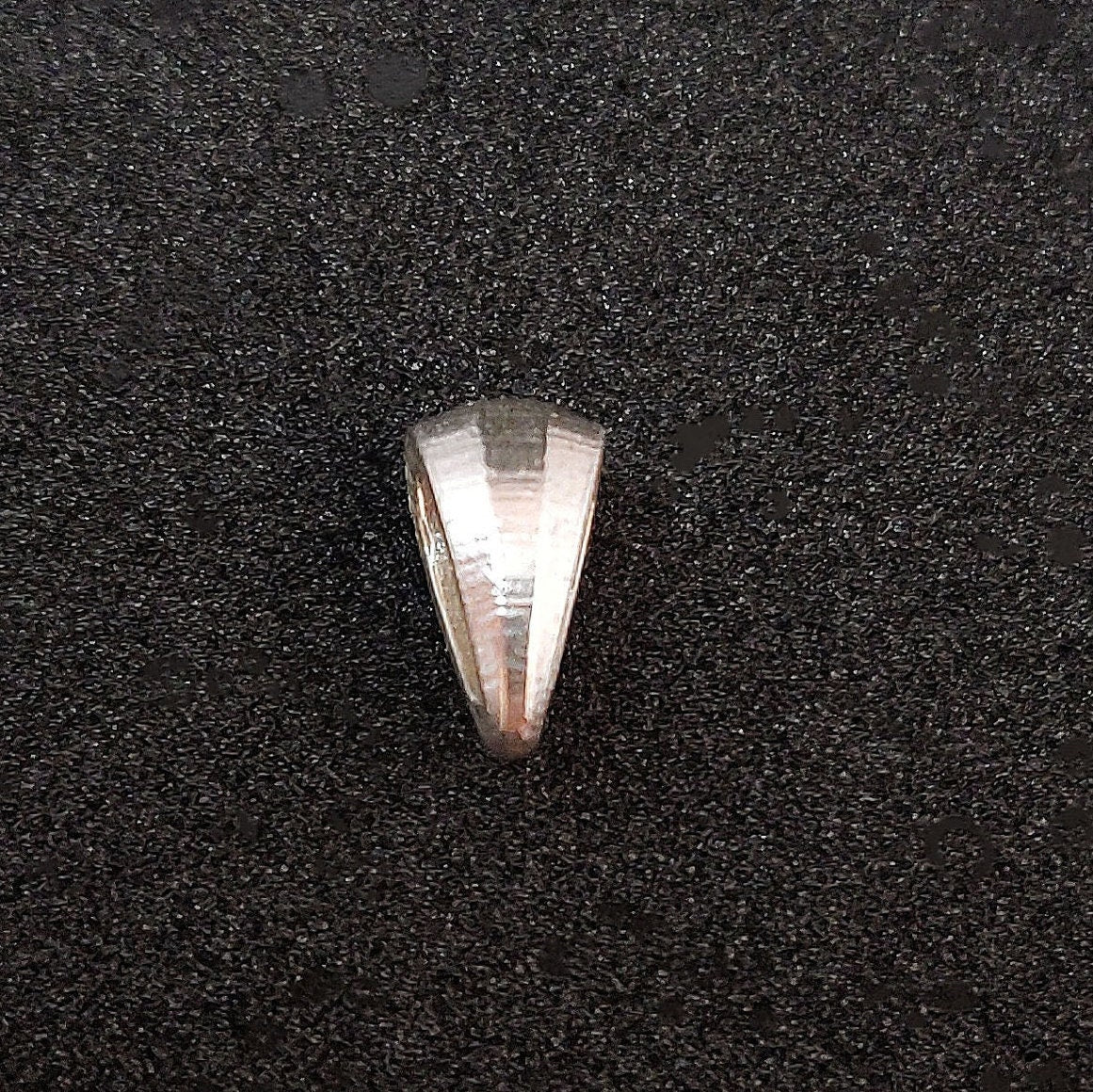 Chamfer Style Sterling Silver Pendant Bail Finding for Necklace and Jewelry Making