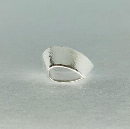 8x5mm Pear Gemstone Rubover Setting in Recycled Sterling Silver Teardrop Bezel
