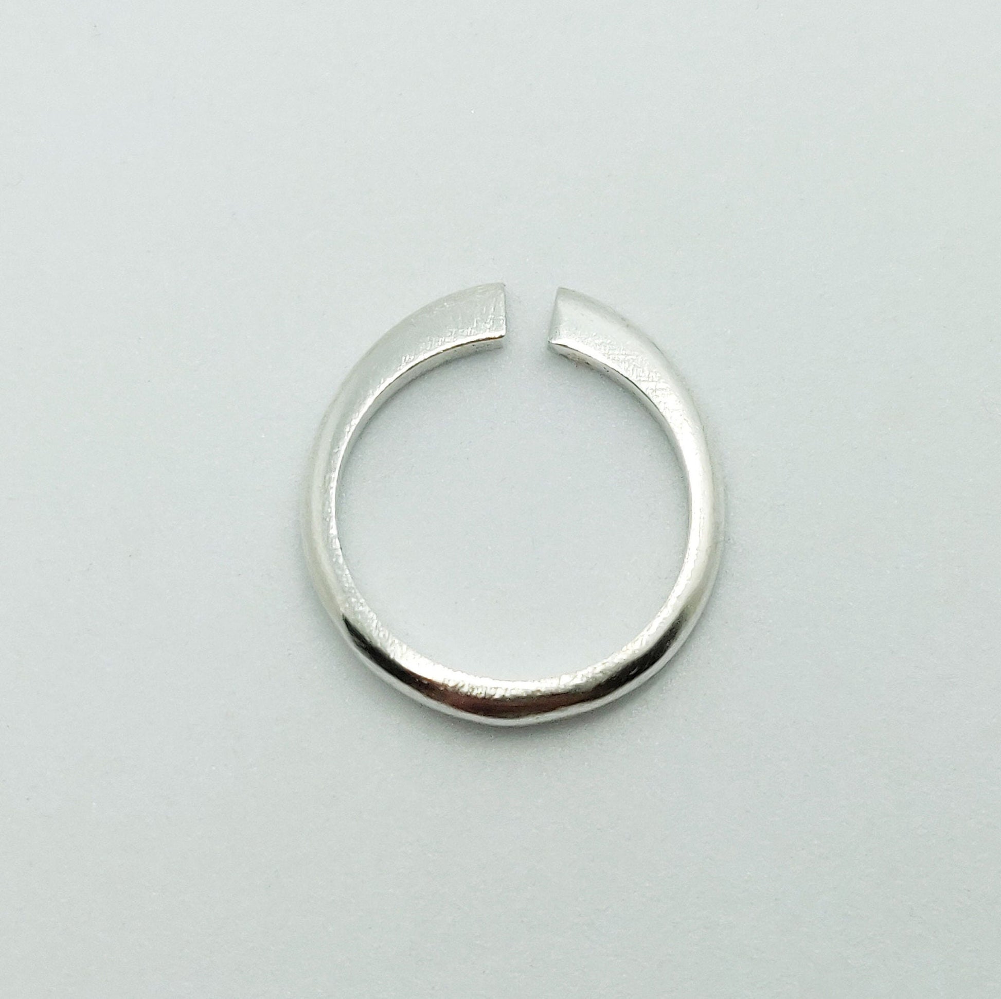 Tapered Silver Ring Blank for Jewelry Making, Split Shank Design, Ready to Attach Gem Setting