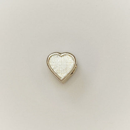 Silver Heart Bracelet Charm Ideal for Custom Breastmilk Memorial Jewelry