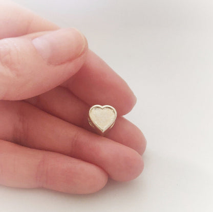 Silver Heart Bracelet Charm Ideal for Custom Breastmilk Memorial Jewelry