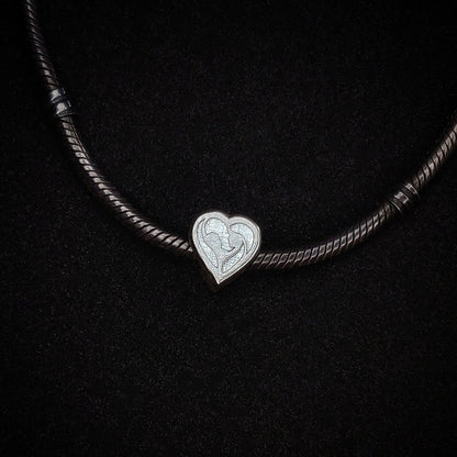 Silver Mother Child Bracelet Charm for Resin Keepsake Jewelry Making