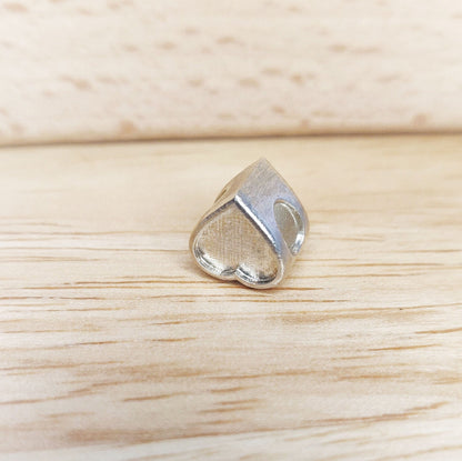 Silver Heart Bracelet Charm Ideal for Custom Breastmilk Memorial Jewelry