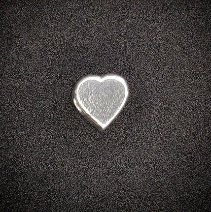 Sterling Silver Heart Charm, DIY Jewelry Making, Ready for Engraving