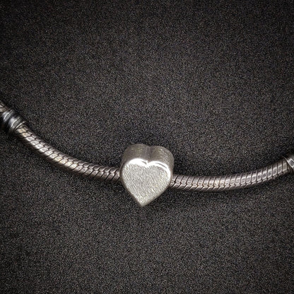 Sterling Silver Heart Charm, DIY Jewelry Making, Ready for Engraving