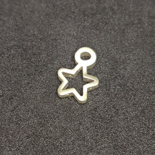 Silver Star Dangle Charm for Bracelets and Anklets Jewelry Making
