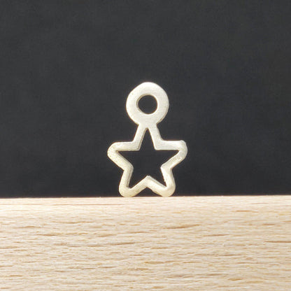 Silver Star Dangle Charm for Bracelets and Anklets Jewelry Making