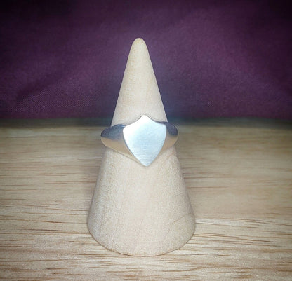 13mm Sterling Silver Shield Signet Ring for Jewelry Making