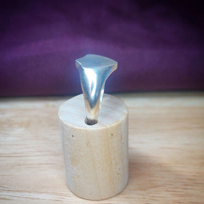 13mm Sterling Silver Shield Signet Ring for Jewelry Making