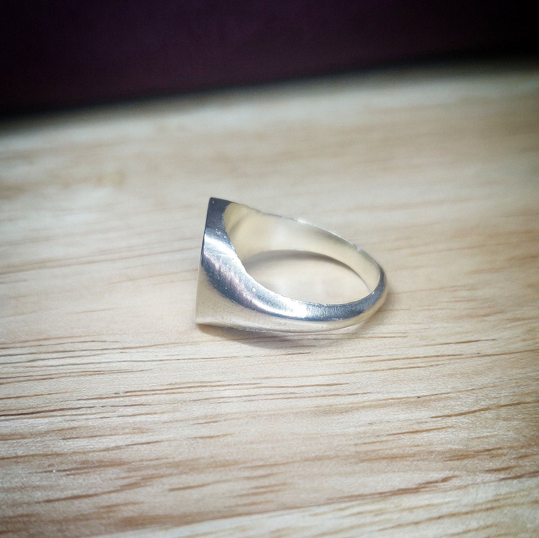 12mm Square Signet Ring for Jewelry Making, Engraving, Gem Setting in Silver