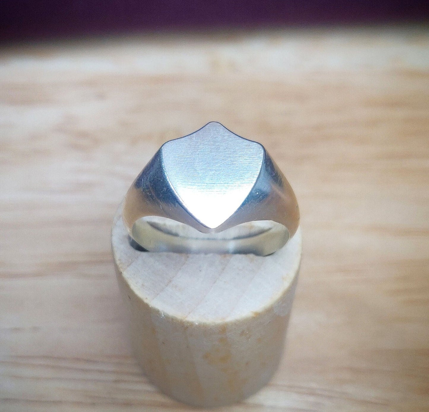 13mm Sterling Silver Shield Signet Ring for Jewelry Making