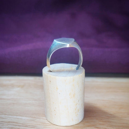 13mm Sterling Silver Shield Signet Ring for Jewelry Making