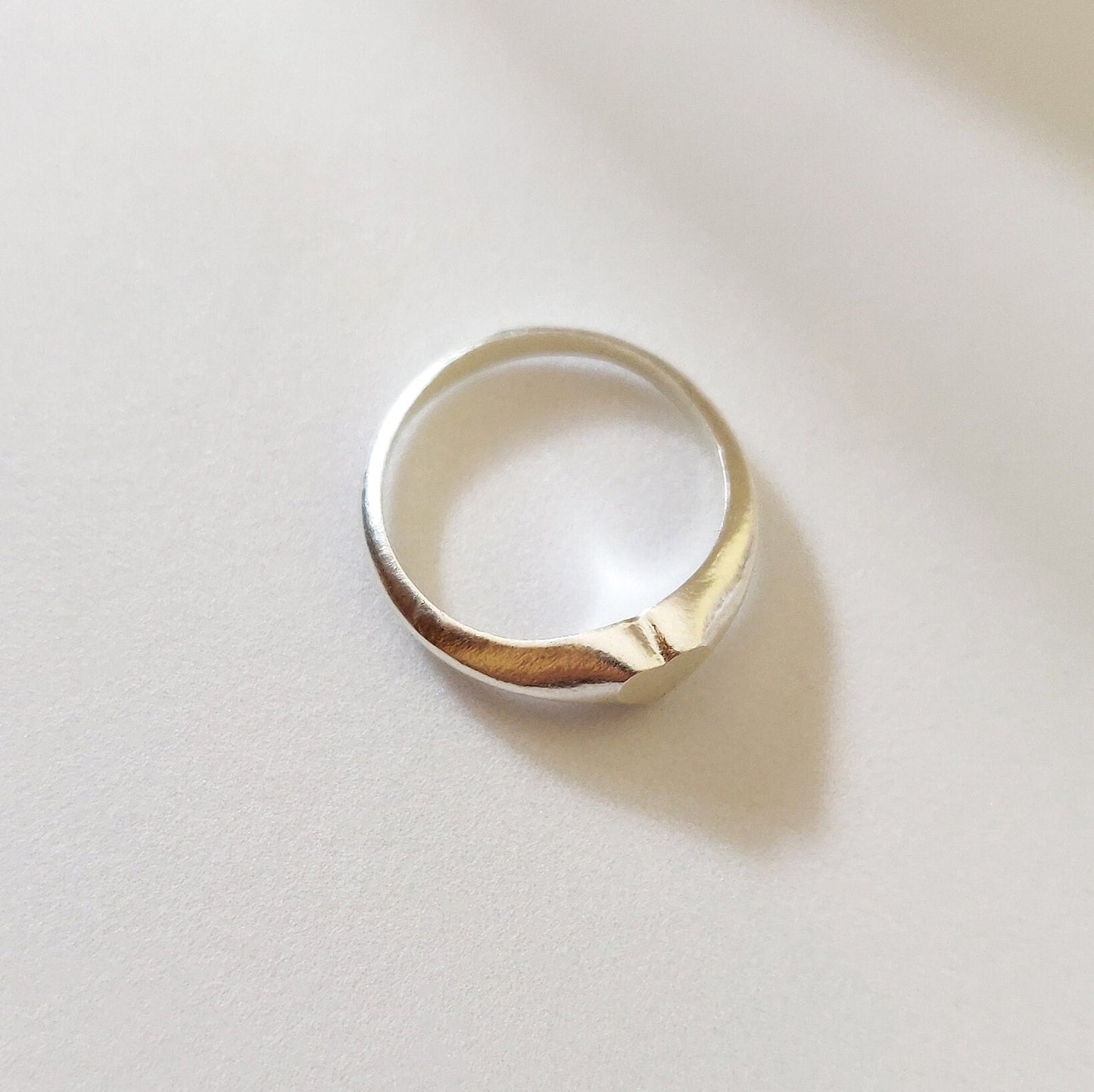 5mm Heart Silver Signet Ring for Jewelry Making, Engraving, Gem Setting, Ladies Pinky Supplies