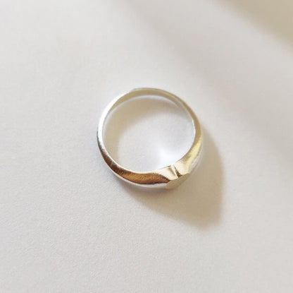 5mm Heart Silver Signet Ring for Jewelry Making, Engraving, Gem Setting, Ladies Pinky Supplies