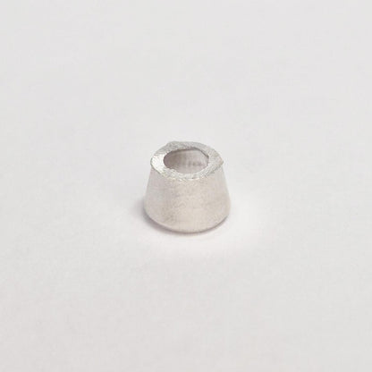 Upside down view of 4mm sterling silver gemstone setting with conical wall profile, perfect for flush or rubover settings.