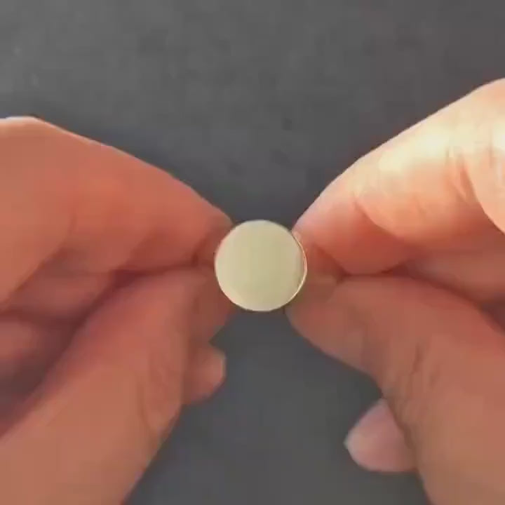 12mm Round Silver Signet Ring for Jewelry Crafting, Engraving, Gem Setting, Men's or Women's