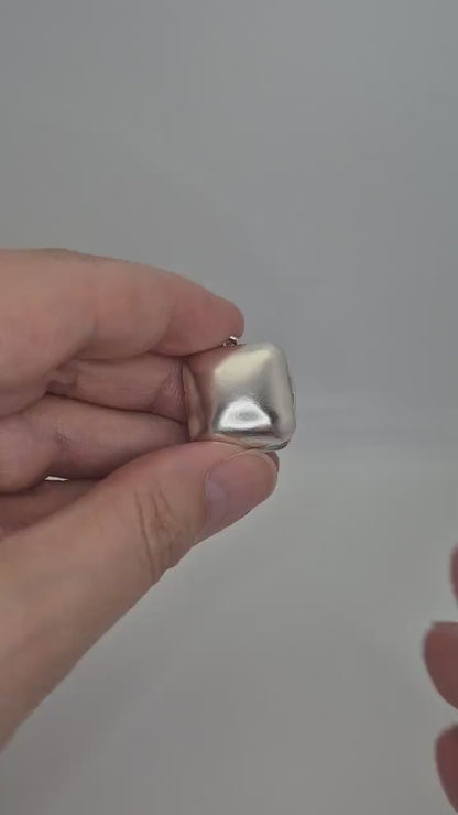 Blank Silver Square Locket Pendant. Perfect for Engraving or Stone Setting.