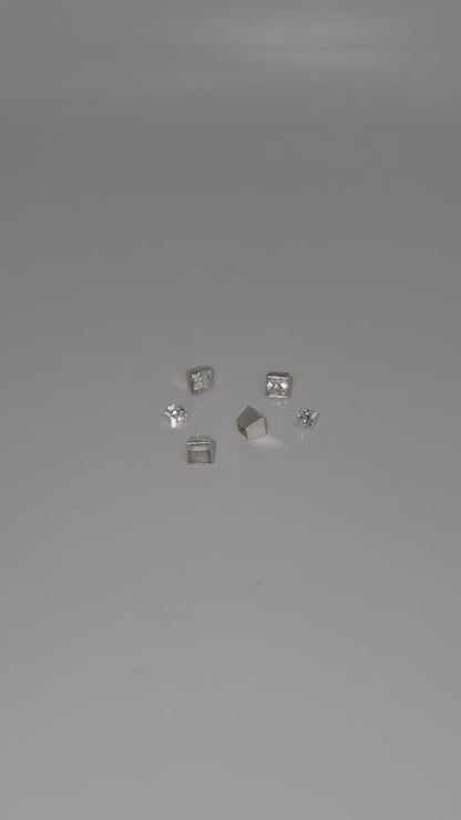 3mm Princess Cut Square Bezel Setting – Silver Rubover Gemstone Setting for Jewellery Making