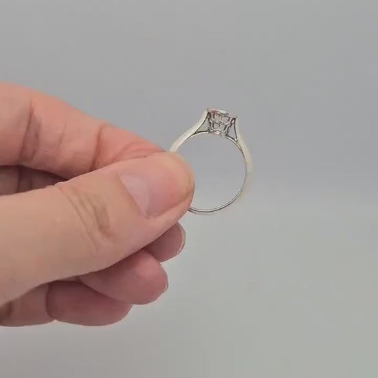 Cathedral Setting Princess Cut Ring 5mm