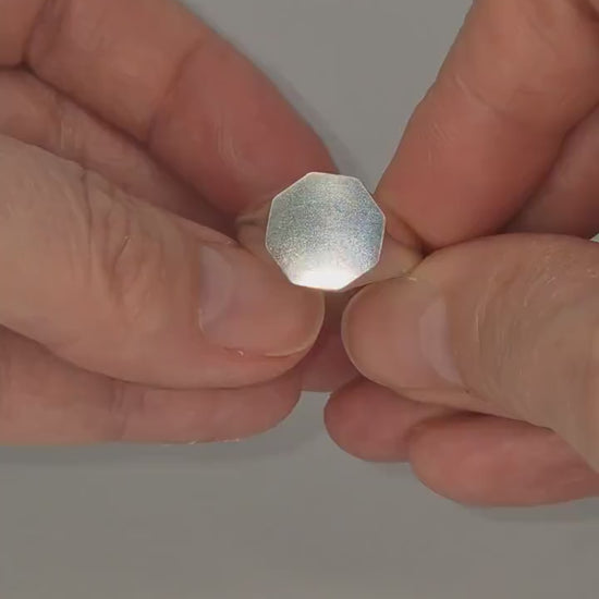 12mm Octagon Silver Signet Ring for Jewelry Crafting, Engraving or Gem Setting