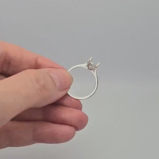 Round Cathedral Claw Setting Ring 7mm. Ready for Jewellery Making.