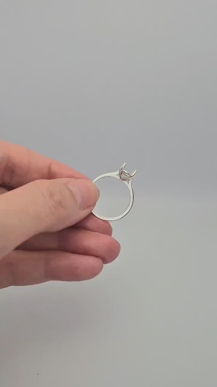 Round Cathedral Claw Setting Ring 7mm. Ready for Jewellery Making.