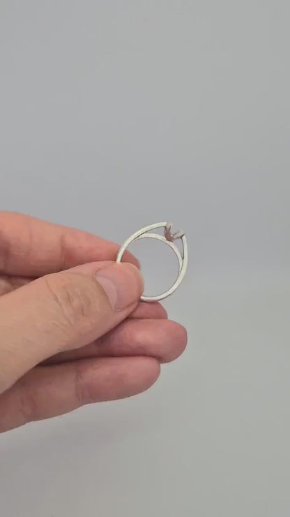 Round Cathedral Split Bezel Ring Shank for 5mm Round Gemstone - DIY Jewelry Making Craft Supplies