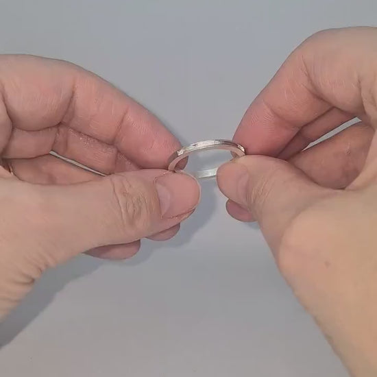 Delicate Silver Ring Blank 120 Degree Channel Gem Setting Jewelry Making Supply Memorial Keepsake