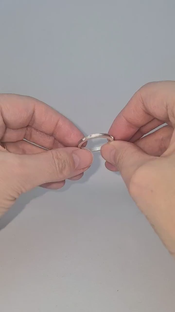 Delicate Silver Ring Blank 120 Degree Channel Gem Setting Jewelry Making Supply Memorial Keepsake