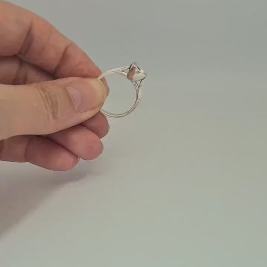 Cushion Setting Bezel Cathedral Ring for a 6mm Gemstone. Ready for Stone Setting and Jewellery Making.