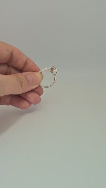 Cushion Setting Bezel Cathedral Ring for a 6mm Gemstone. Ready for Stone Setting and Jewellery Making.