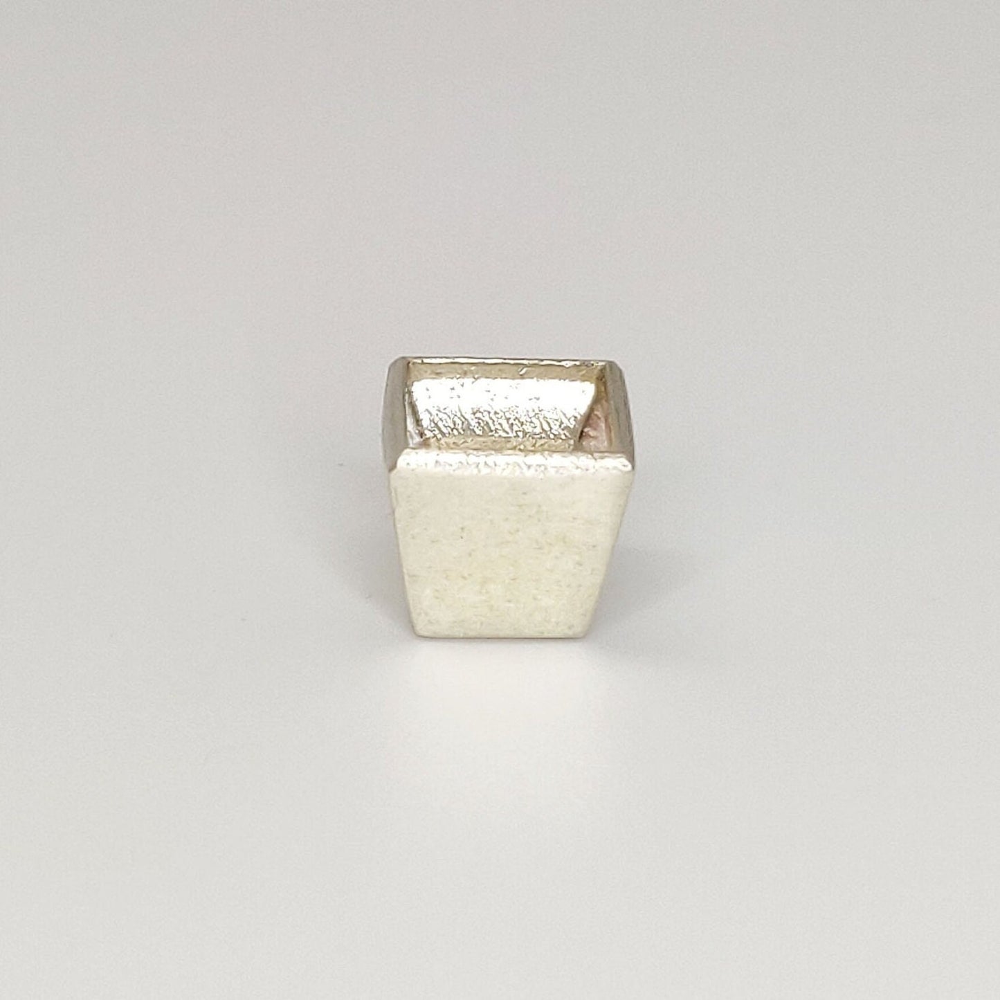 5mm Silver Princess Cut Gemstone Rubover Setting. Cast Recycled Silver Square Bezel. Jewelry Making Supplies. 9ct Yellow Gold Square Setting