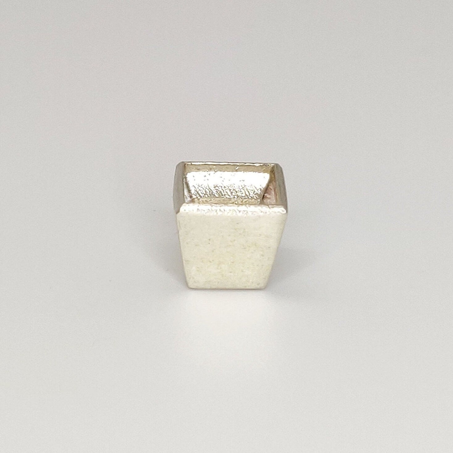 5mm Silver Princess Cut Gemstone Rubover Setting. Cast Recycled Silver Square Bezel. Jewelry Making Supplies. 9ct Yellow Gold Square Setting