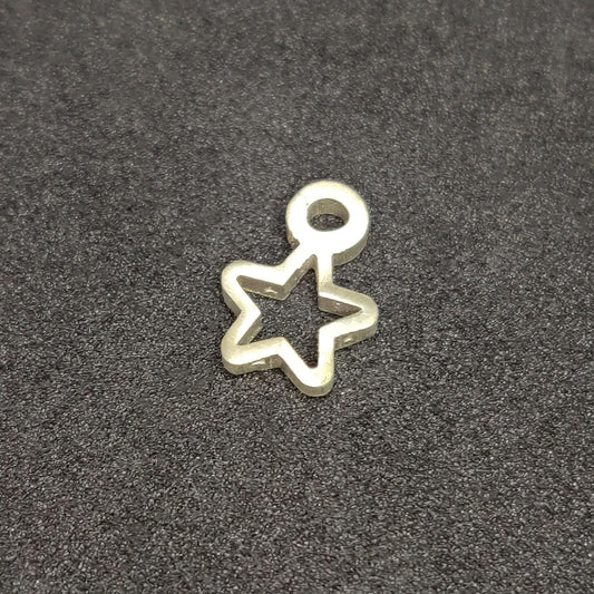 Silver Star Bracelet Charm. Silver Dangle Charm, Ideal for Jewellery Making for Bracelets and Anklets.