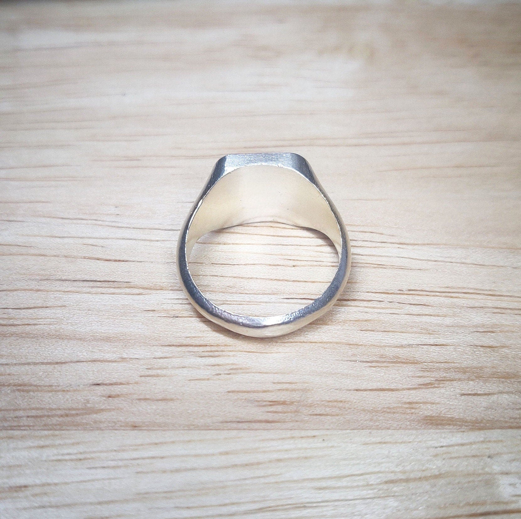 12mm Square Signet Ring. Blank Mens or Womens Signet Ring for Jewelry Making, Engraving and Gem setting in Silver or 9ct Yellow Gold